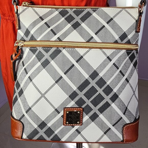 Women's Pebble Grain Crossbody Beige and Gray - Picture 2 of 12